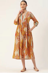 Jodhpur Ethnic Motifs Midi Dress
